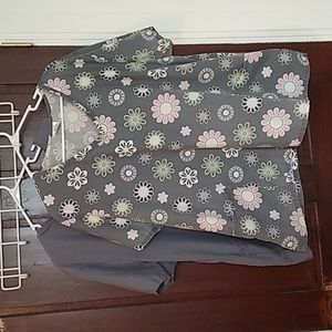Two Womens 2x Plus Scrub Tops